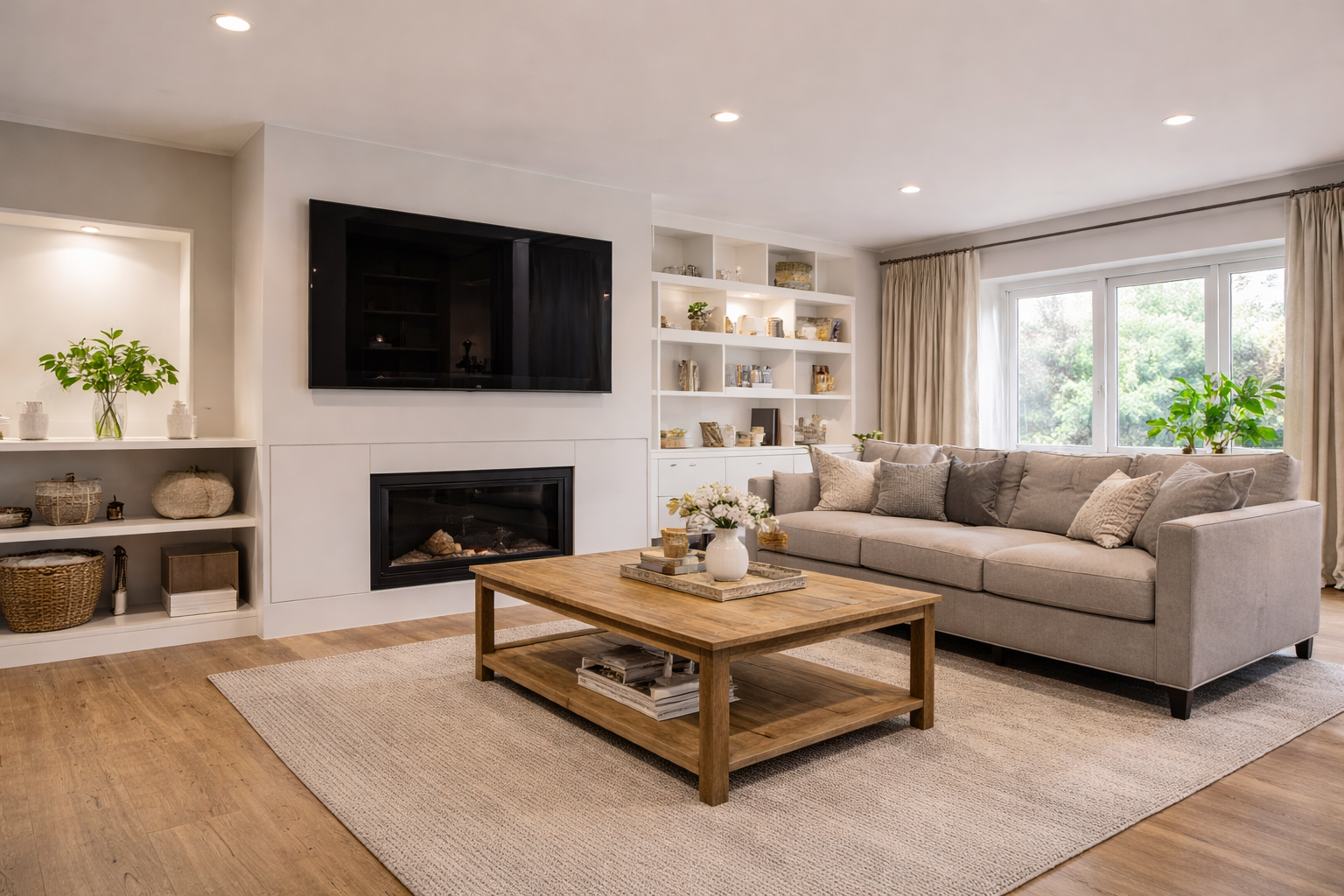 Living room refurbishment finish